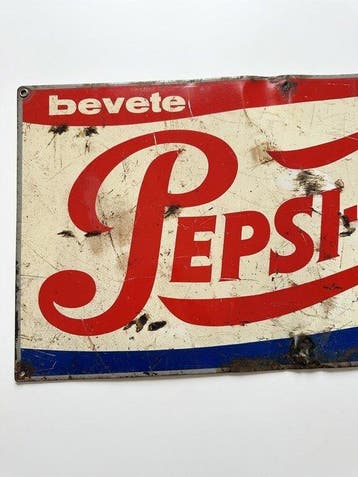 Vintage reclamebord Pepsi-Cola Drink Pepsi-Cola in