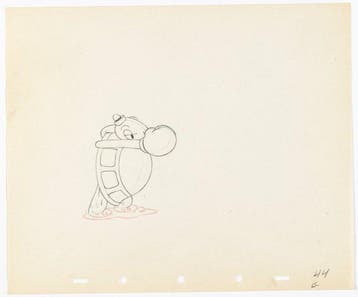 Walt Disney - Toby Tortoise Animatie Tekening - Toby, Verzamelen, Disney, Nieuw