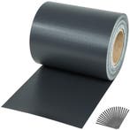 tectake PVC privacyfolie met bevestigingsclips - 70 m, antra, Verzenden, Nieuw