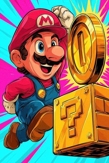 Iconica - Mario Gold Victory - unique 1/1 XXL (150 x 100 cm)