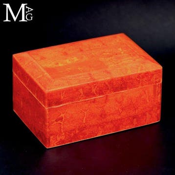 Rood-oranje Bamboo Coral-mozaïek Elegante houten