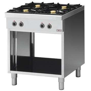 Fornuis | Gas | 4 Branders (2x 3.6kW + 2x 5kW) | Open, Verzenden