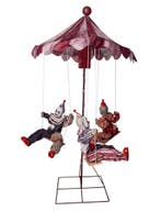 Halloween Decoratie Draaimolen Met 3 Clowns 220cm, Kinderen en Baby's, Speelgoed | Poppen, Nieuw