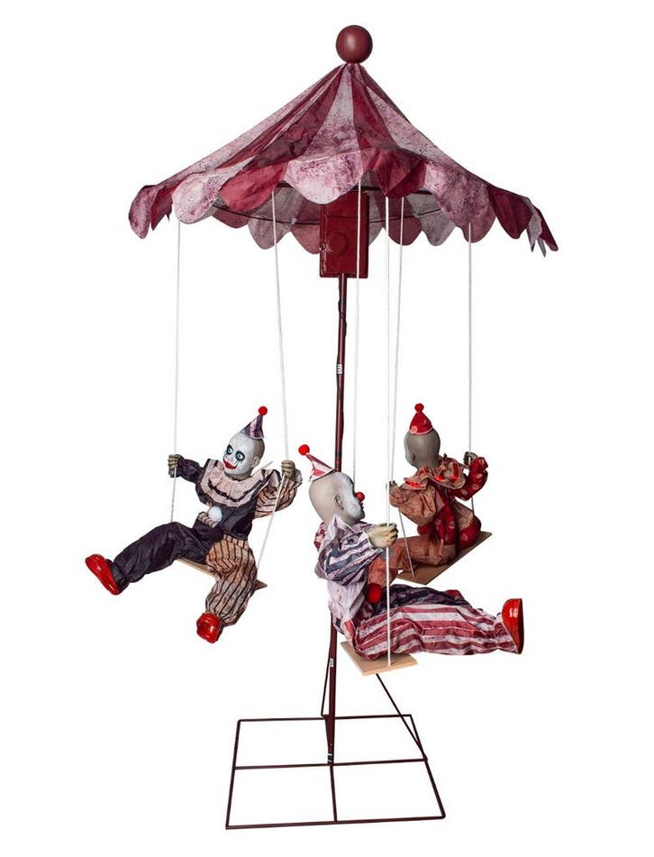 Halloween Decoratie Draaimolen Met 3 Clowns 220cm, Enfants & Bébés, Jouets | Poupées