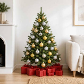 vidaXL Kerstballenset 75 st Zilver- en goudkleurig 6 cm, Verzenden, Nieuw