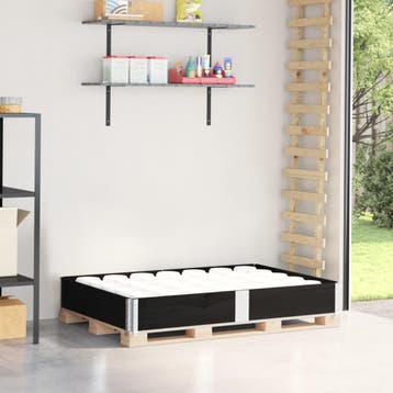 vidaXL Palletopzetrand 150x100 cm massief grenenhout zwart, Verzenden