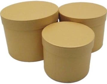 Bloemendoos Set van 3 luxe rond Goud flowerbox cadeau doos, Nieuw