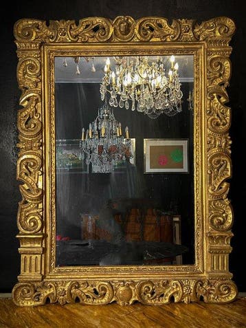 Wandspiegel - Verguld hout