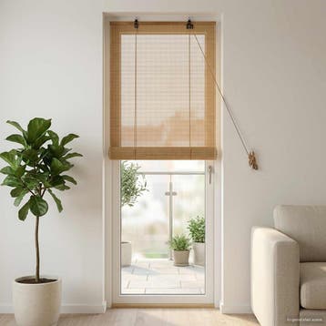 vidaXL Rolgordijn Bruin 40 x 220 cm Bamboe, Verzenden