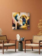 Maria Ruisi - The Golden Threshold Acrylic 3D Relief on