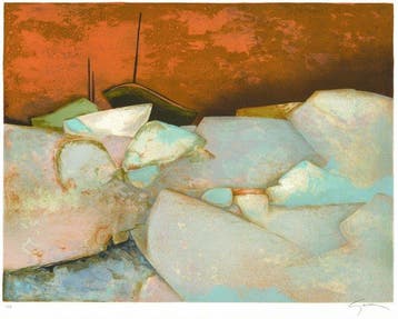 Claude Gaveau (1940) - Barques en bord de mer, Antiquités & Art