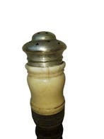 Wandelstok - legno-argento 925-osso zout- en peperhouder -, Antiek en Kunst