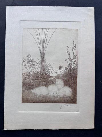 Jan Mankes (1889-1920) - Vier muizen in gras