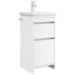 vidaXL Badkamer Vanity met Wastafel Wit 42 x 40 x 84,5 cm, Maison & Meubles, Tables | Coiffeuses, Verzenden