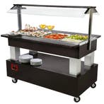 Gekoeld Buffet | GOURMET LINE | Hout/RVS | 4x 1/1 GN |, Verzenden