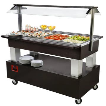 Gekoeld Buffet | GOURMET LINE | Hout/RVS | 4x 1/1 GN |, Verzenden, Nieuw in verpakking