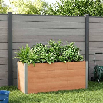 vidaXL Verhoogde plantenbak Bruin 150 x 50 x 91 cm WPC en, Verzenden