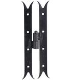 Paumelle Zwaluw DIN links 350mm ijzer zwart, Nieuw