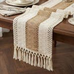 Set van drie Rustic Boho tafellopers - Textiel (3) - 183 cm