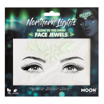 Moon Glow Glow in the Dark Face Jewels Northern Lights, Verzenden