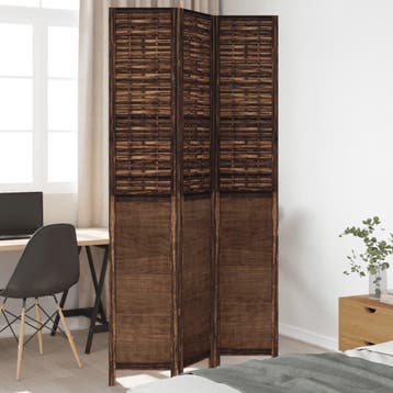 vidaXL Kamerscherm met 3 panelen massief paulowniahout, Verzenden, Nieuw