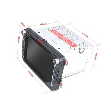 AUTORADIO 2DIN 8 POUR VOLKSWAGEN VW USB GPS TACTIL HD, Verzenden, Nieuw