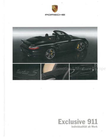 2012 PORSCHE 911 EXCLUSIVE HARDCOVER BROCHURE DUITS