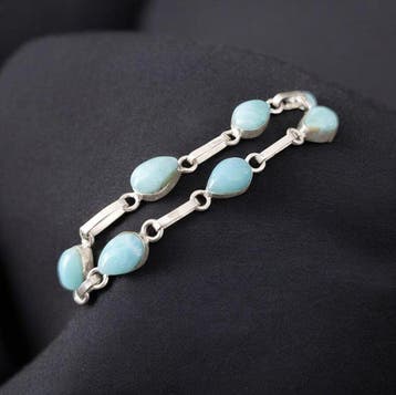Elegante Larimar uit de Caraïben. Natuurlijke onbehandelde
