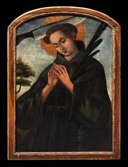 École Espagnole (c. 1560) - Saint Pierre Martyr, Antiek en Kunst, Kunst | Schilderijen | Klassiek