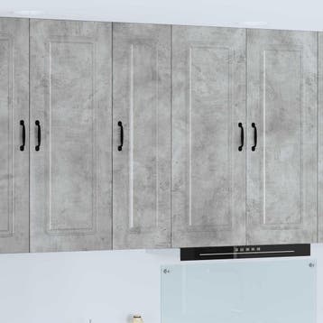 vidaXL Vaatwasserpaneel Kalmar Beton Grijs 30 x 31 x 100 cm, Verzenden