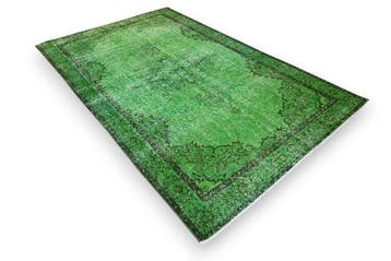 vert vintage - Tapis - 275 cm - 175 cm - avec certificat