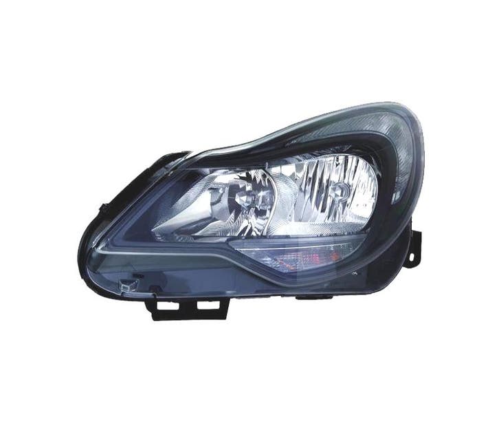 Phare Gauche Pour Opel Corsa D 11-14 Fond Noir, Auto-onderdelen, Verlichting, Verzenden