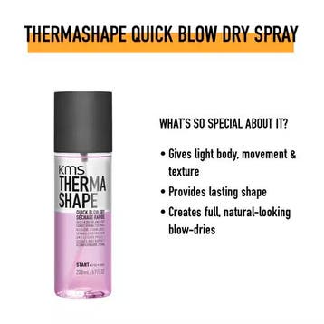 KMS Thermashape Quick Blow Dry (Heat Protection), Verzenden, Nieuw, Gel, Wax, Haarlak of Mousse
