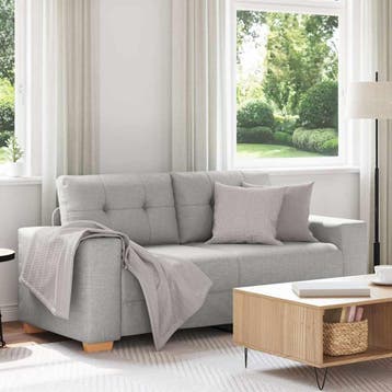 vidaXL Loveseat bank / zetel Wolkengrijs 180x77x82 cm Stof, Verzenden
