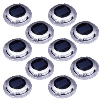 Buitenverlichting zonne-energie Set 10 stuks Solar Decklight, Verzenden, Nieuw