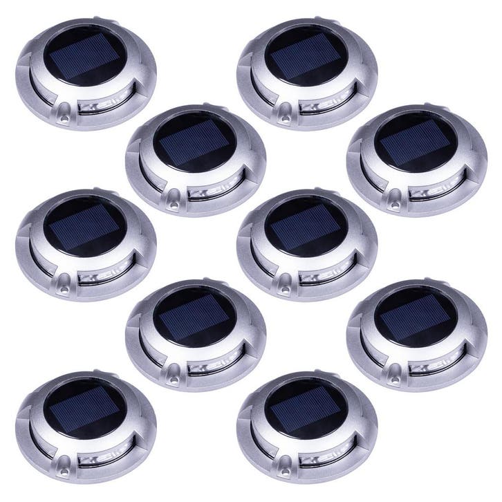 Buitenverlichting zonne-energie Set 10 stuks Solar Decklight, Tuin en Terras, Buitenverlichting, Verzenden