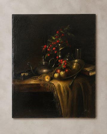 Europese school (XX) - Still Life with Flowers and Fruit