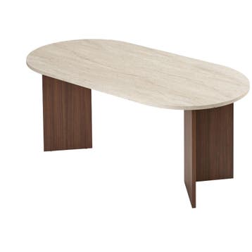 Evila Eettafel - Beige/Houtkleurig - Nieuw/Ongebruikt -, Verzenden, Nieuw, 150 tot 200 cm, Scandinavisch