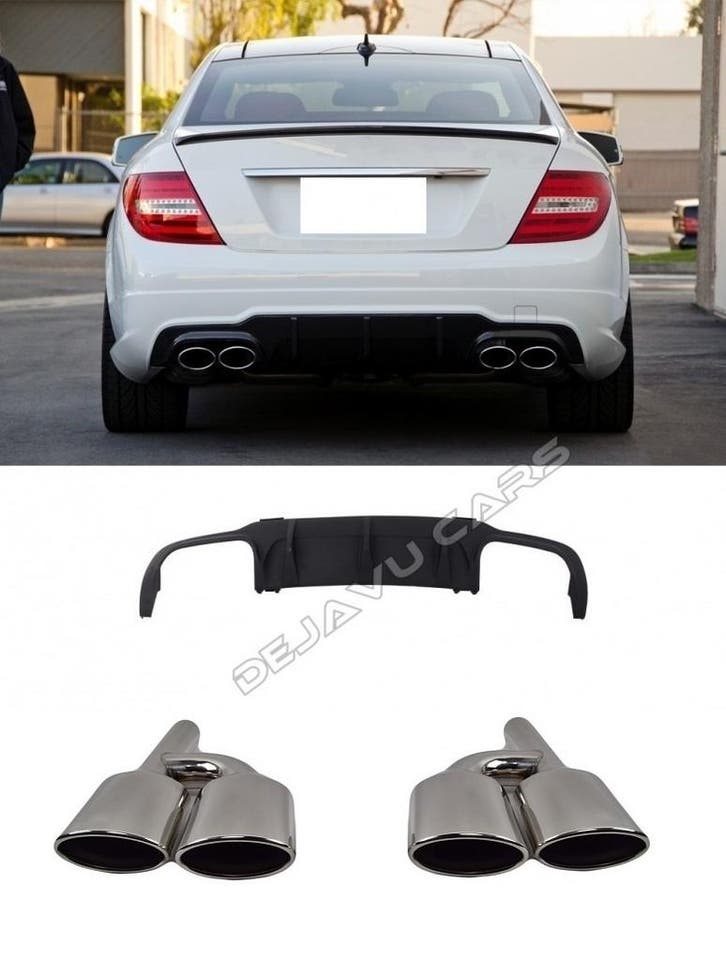 C63 AMG Look Diffuser voor Mercedes Benz C-Klasse W204, Autos : Divers, Tuning & Styling, Enlèvement ou Envoi