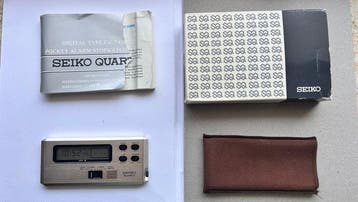 Seiko - Pocket alarm stopwatch - Cal. 74201 - 1980-1989, Antiek en Kunst, Antiek | Klokken