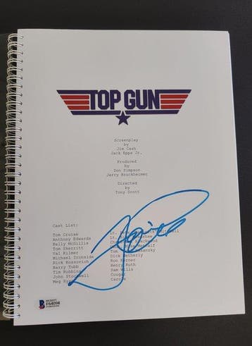 Top Gun (1986) - Full Script Reproduction - Signed by Tom, Nieuw