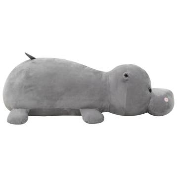 vidaXL Knuffel nijlpaard pluche grijs, Enfants & Bébés, Jouets | Peluches, Verzenden