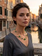 24 carats - verre de Murano, Or jaune - Collier - verre avec