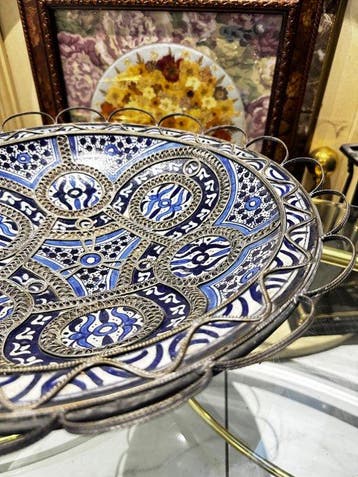 Grande assiette - Fès - Céramique - marocain - milieu du XXe