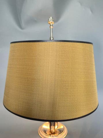 Klassische Tischleuchte Messing Vernickelt Tischlampe