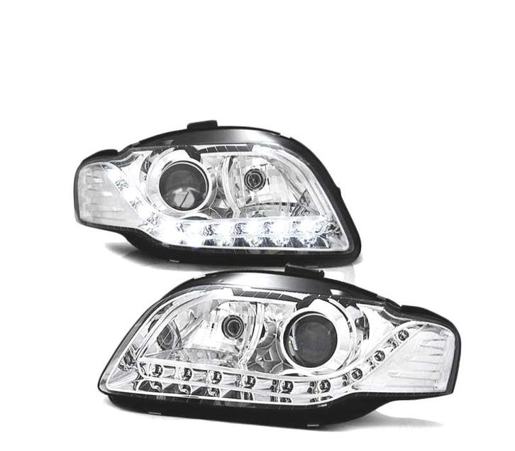 PHARES LED AUDI A4 B7 04-08 CHROMÉ, Auto-onderdelen, Verlichting, Verzenden
