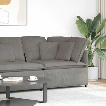 vidaXL Modulaire hoekmodule bank met kussens 100 cm, Huis en Inrichting, Verzenden, Nieuw