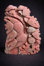 Topkwaliteit roze opaal beeldhouwkunst – Uniek verzamelstuk