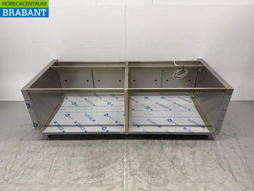 Armoire basse en acier inoxydable avec étagère et prise de, Verzenden