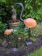 Decoratief ornament (2) - Nederland - vogels (flamingos), Antiek en Kunst